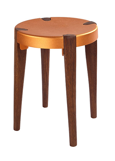 Otto Low Copper Walnut stool - EOQ