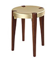 Otto Low Pale Gold Walnut Stool - EOQ